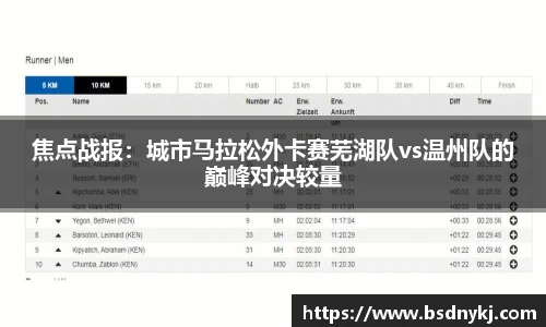 焦点战报:城市马拉松外卡赛芜湖队vs温州队的巅峰对决较量